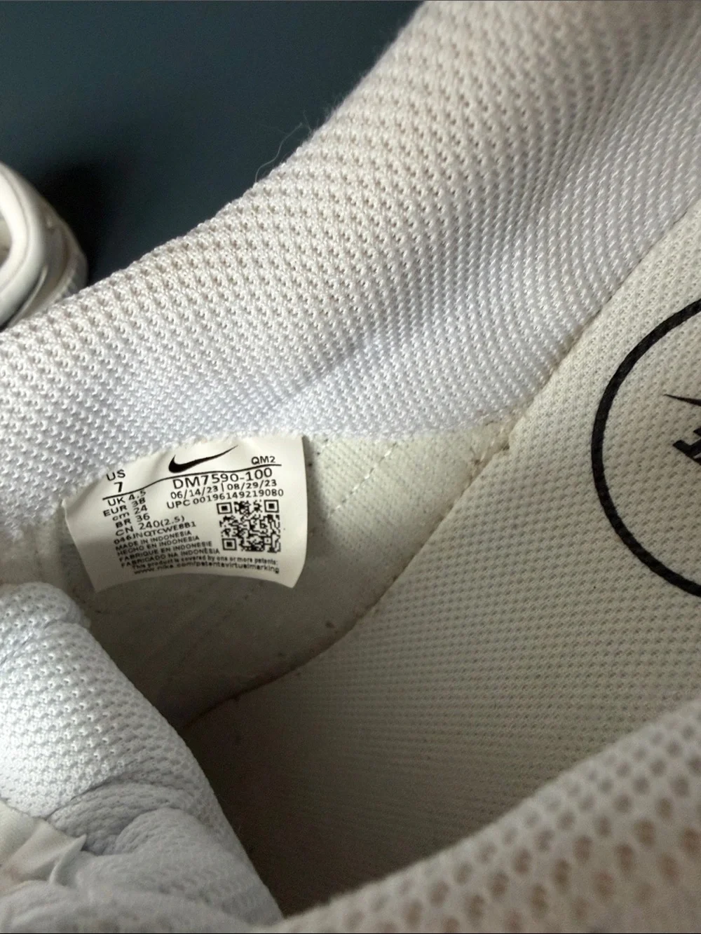 Nike court legacy lift White Sneakers with Black Swoosh and Tan Accents